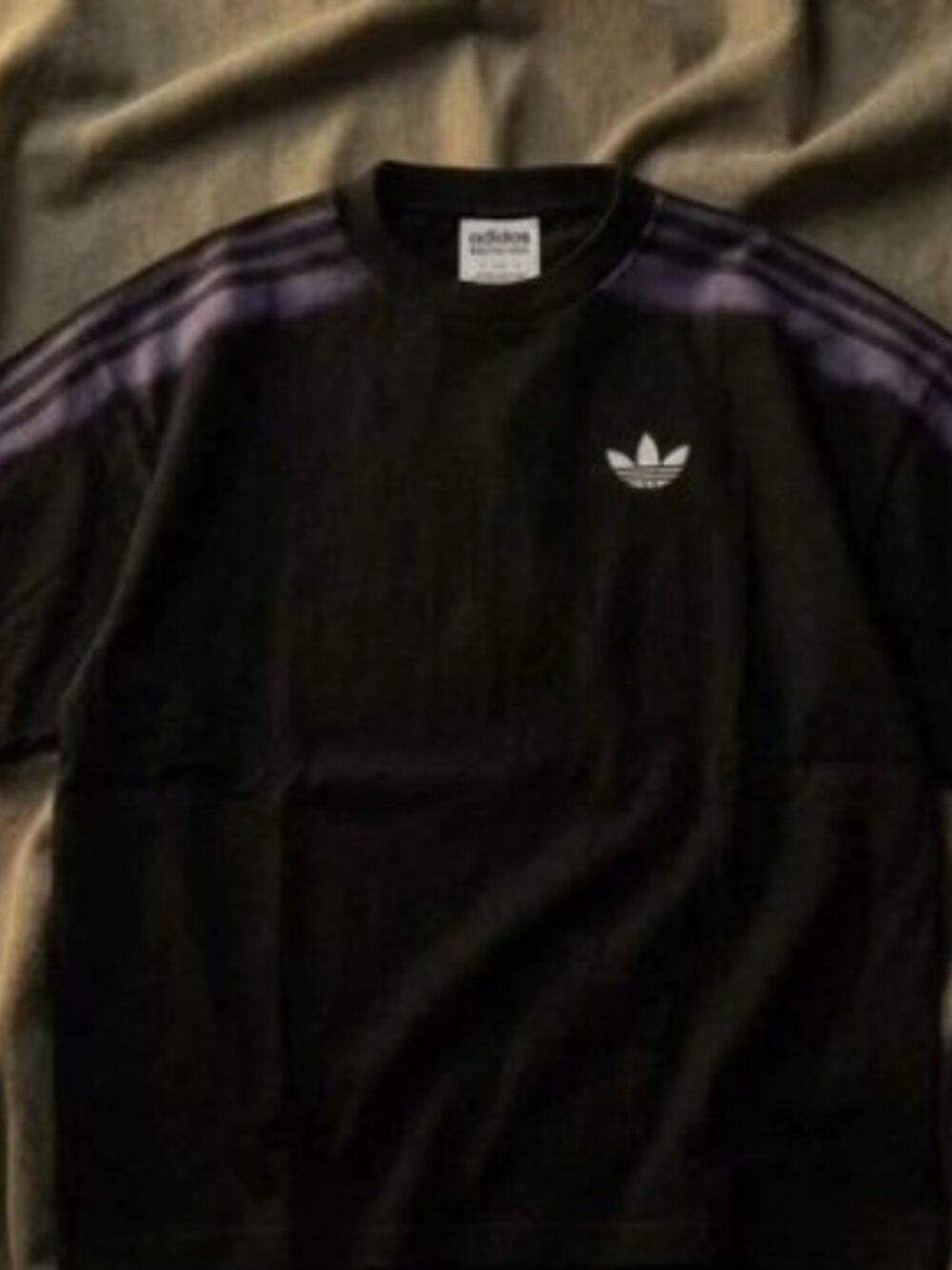 Adidas Originals Black Purple Trefoil T-Shirt